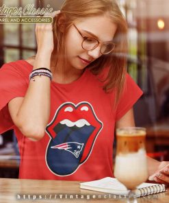 New England Patriots The Rolling Stones Logo Women TShirt