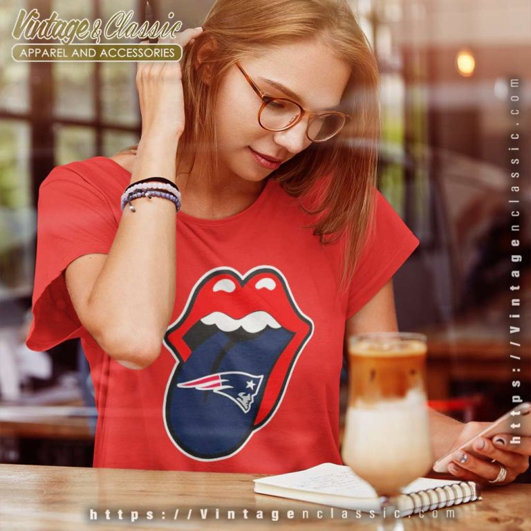 New England Patriots The Rolling Stones Logo Women TShirt New England Patriots The Rolling Stones Logo Women TShirt