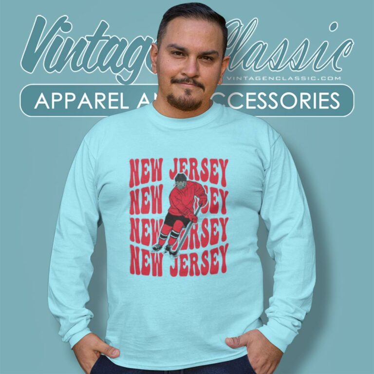 New Jersey Devil Hockey Nhl Long Sleeve Tee New Jersey Devil Hockey Nhl Long Sleeve Tee