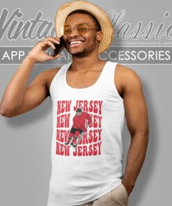 New Jersey Devil Hockey Nhl Tank Top Racerback