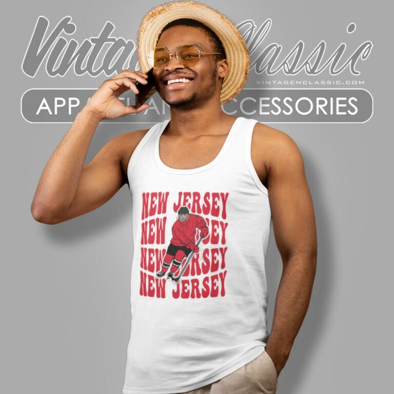 New Jersey Devil Hockey Nhl Tank Top Racerback New Jersey Devil Hockey Nhl Tank Top Racerback
