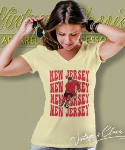 New Jersey Devil Hockey Nhl V Neck TShirt