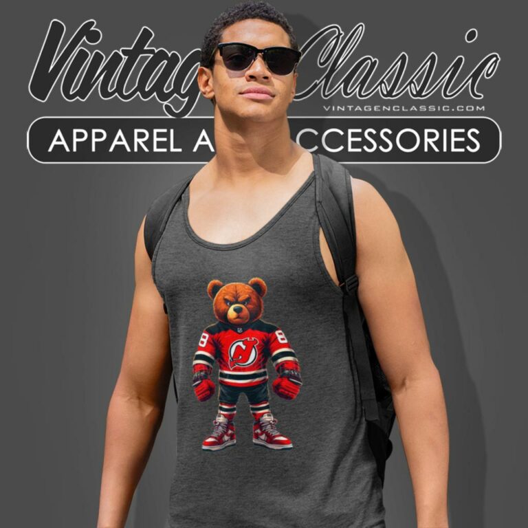 New Jersey Devils Bear Nhl Tank Top Racerback New Jersey Devils Bear Nhl Tank Top Racerback