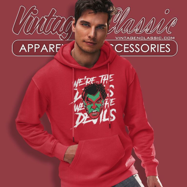 New Jersey Devils Black David Puddy Hoodie New Jersey Devils Black David Puddy Hoodie