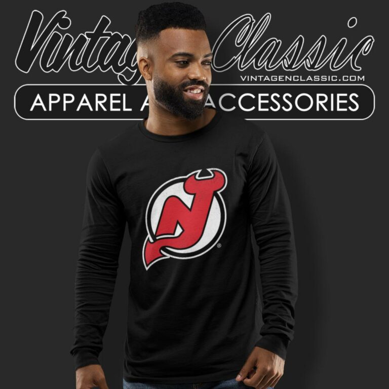 New Jersey Devils Brass Tacks Long Sleeve Tee New Jersey Devils Brass Tacks Long Sleeve Tee