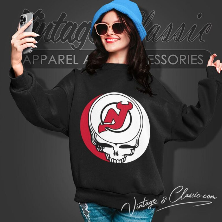 New Jersey Devils Grateful Dead Steal Your Face Sweatshirt New Jersey Devils Grateful Dead Steal Your Face Sweatshirt