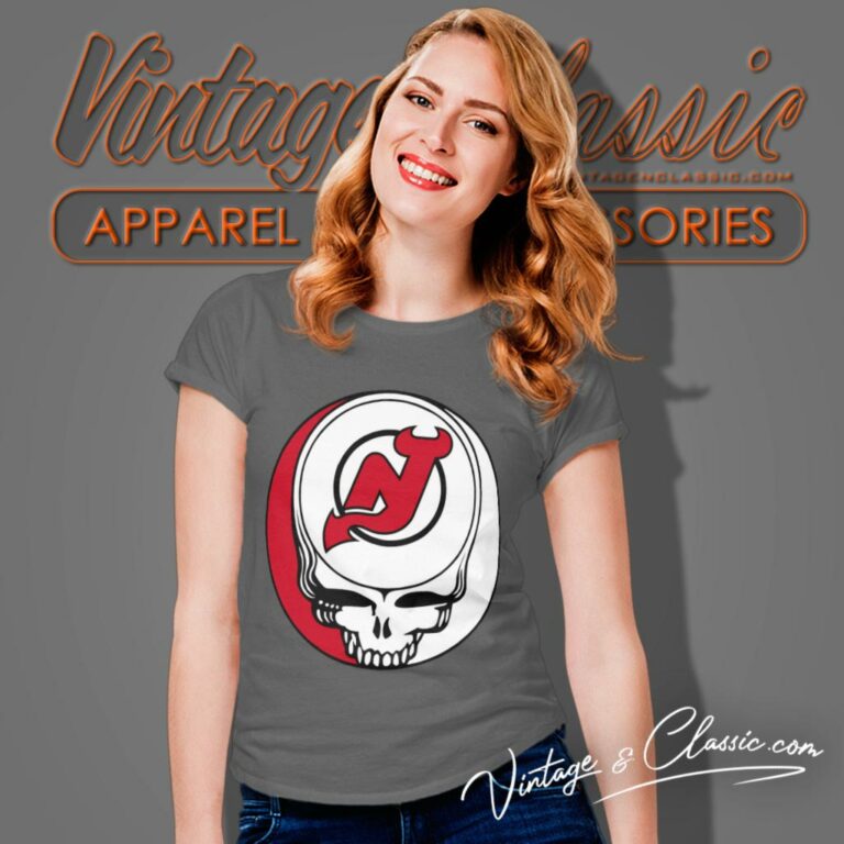 New Jersey Devils Grateful Dead Steal Your Face Women T Shirt New Jersey Devils Grateful Dead Steal Your Face Women T Shirt