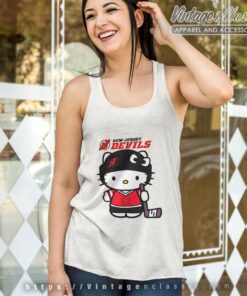 New Jersey Devils Hello Kitty Shirt Tank Top Racerback