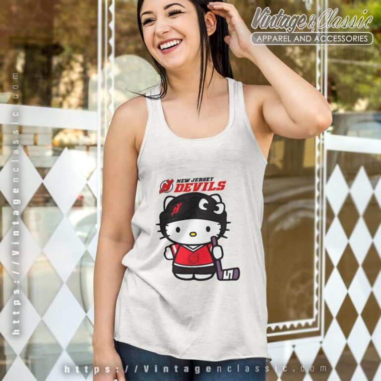 New Jersey Devils Hello Kitty Shirt Tank Top Racerback New Jersey Devils Hello Kitty Shirt Tank Top Racerback