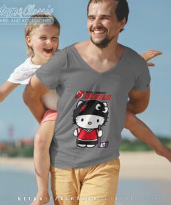 New Jersey Devils Hello Kitty Shirt V Neck TShirt