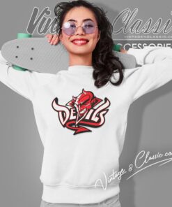 New Jersey Devils Logo Nhl Hockey Sweatshirt