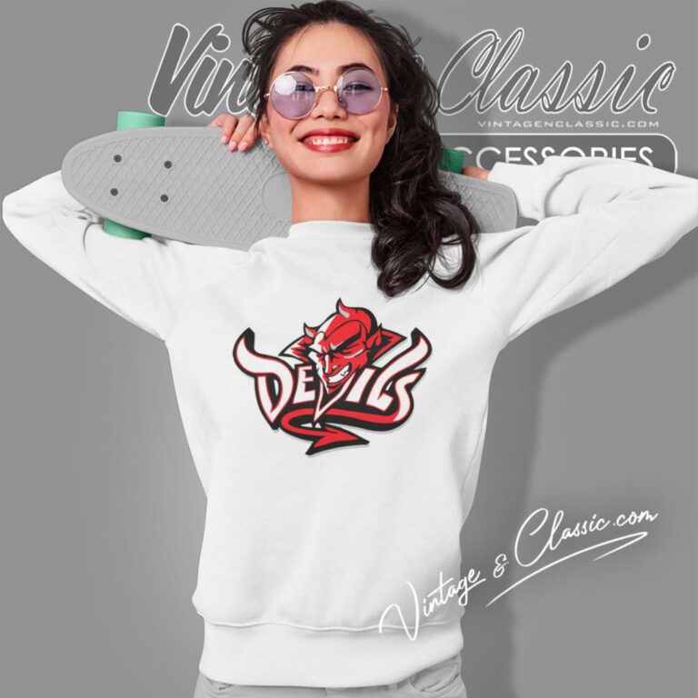 New Jersey Devils Logo Nhl Hockey Sweatshirt New Jersey Devils Logo Nhl Hockey Sweatshirt