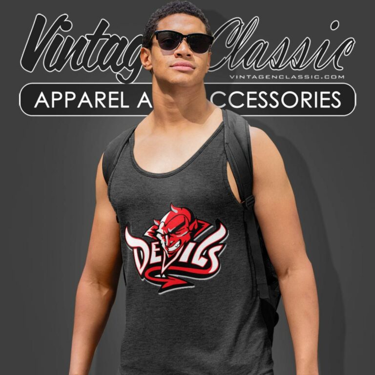 New Jersey Devils Logo Nhl Hockey Tank Top Racerback New Jersey Devils Logo Nhl Hockey Tank Top Racerback