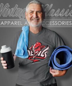 New Jersey Devils Logo Nhl Hockey V Neck TShirt