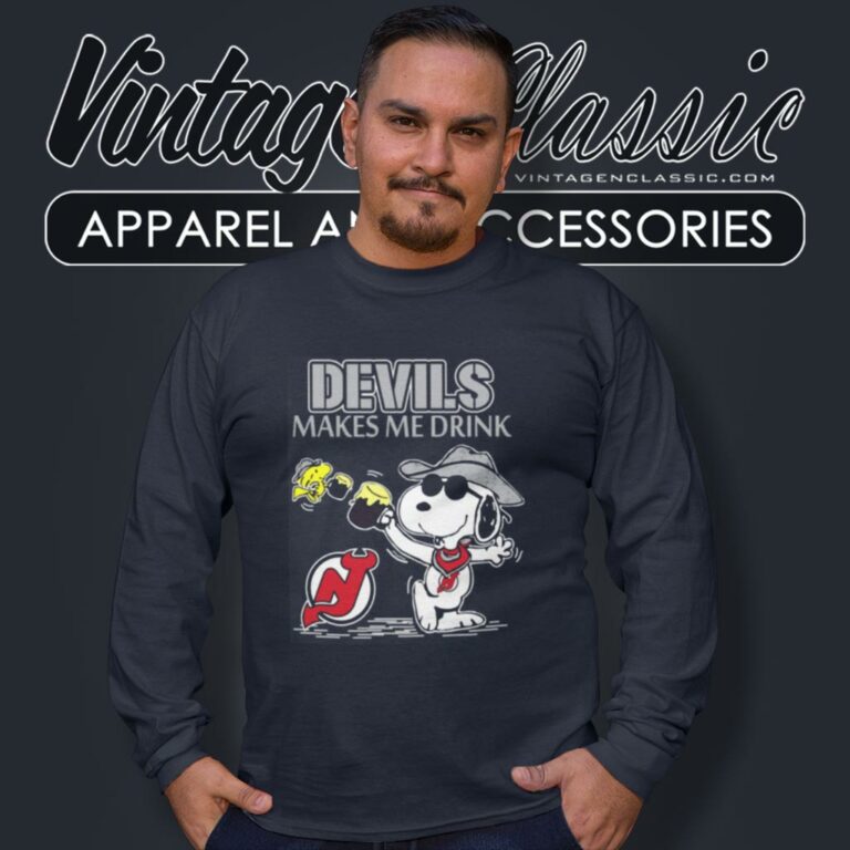 New Jersey Devils Make Me Drinks Long Sleeve Tee New Jersey Devils Make Me Drinks Long Sleeve Tee