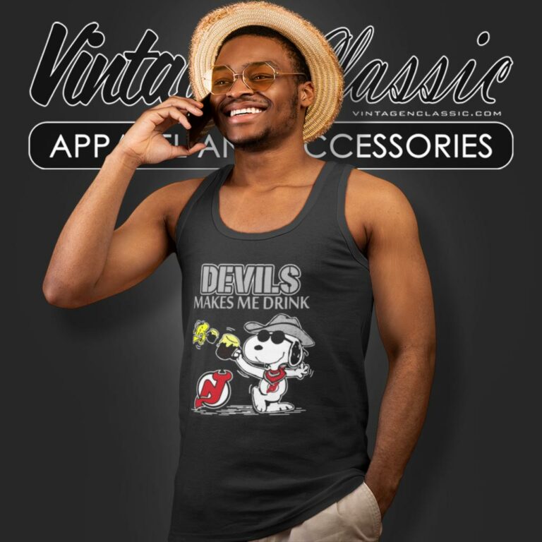 New Jersey Devils Make Me Drinks Tank Top Racerback New Jersey Devils Make Me Drinks Tank Top Racerback