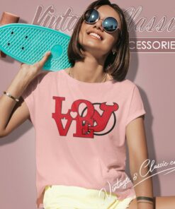 New Jersey Devils Nhl Hockey Love Women T Shirt