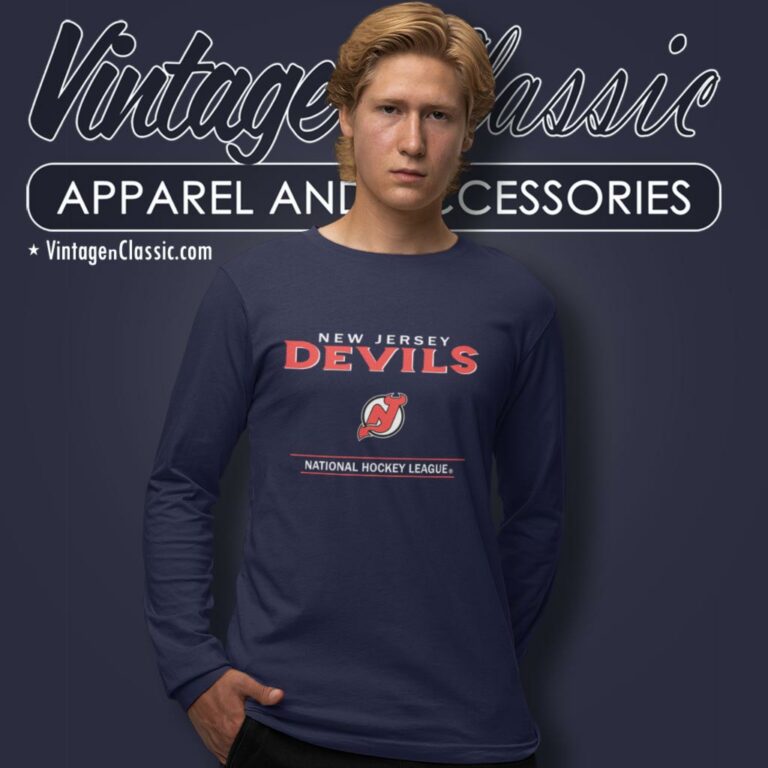 New Jersey Devils Nhl Vintage Long Sleeve Tee New Jersey Devils Nhl Vintage Long Sleeve Tee