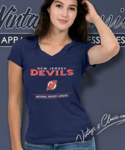 New Jersey Devils Nhl Vintage V Neck TShirt