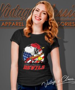 New Jersey Devils Snoopy And Woodstock Nhl Women T Shirt
