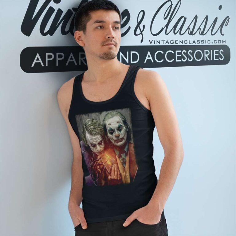 New Joker Heath Ledger And Joaquin Phoenix Tank Top Racerback New Joker Heath Ledger And Joaquin Phoenix Tank Top Racerback