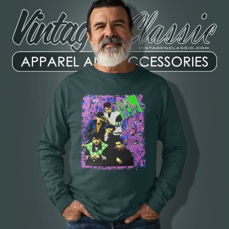 New Kids On The Block 1990 Tour Long Sleeve Tee New Kids On The Block 1990 Tour Long Sleeve Tee