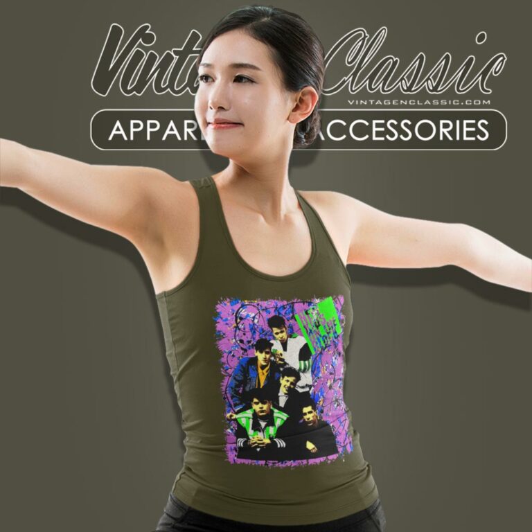 New Kids On The Block 1990 Tour Tank Top Racerback New Kids On The Block 1990 Tour Tank Top Racerback