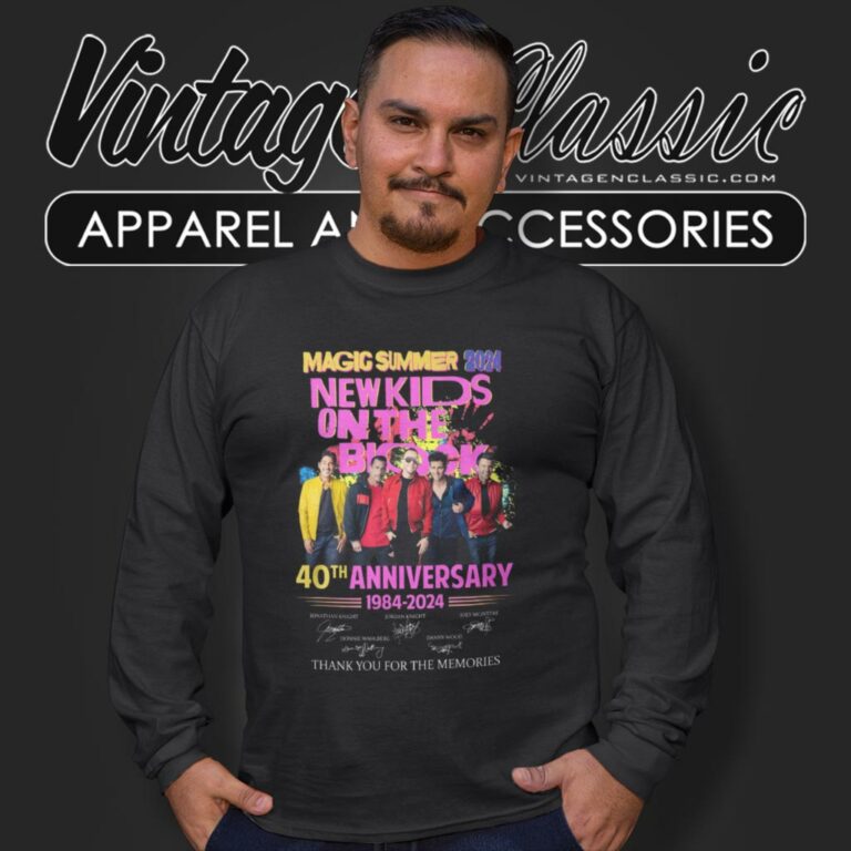 New Kids On The Block 40th Anniversary Long Sleeve Tee New Kids On The Block 40th Anniversary Long Sleeve Tee