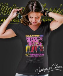 New Kids On The Block 40th Anniversary V Neck TShirt