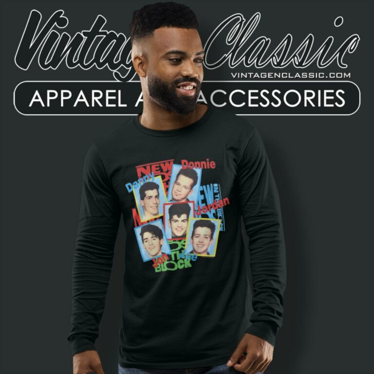 New Kids On The Block 80s Long Sleeve Tee New Kids On The Block 80s Long Sleeve Tee