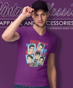 New Kids On The Block 80s V Neck TShirt