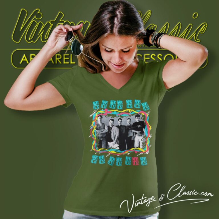 New Kids On The Block Concert V Neck TShirt New Kids On The Block Concert V Neck TShirt