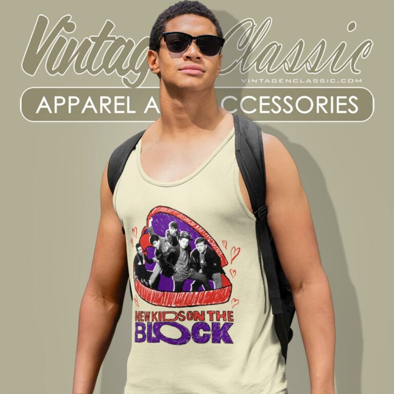 New Kids On The Block Hearts Tank Top Racerback New Kids On The Block Hearts Tank Top Racerback