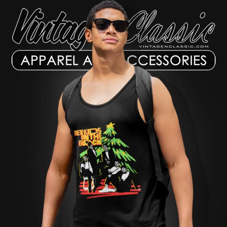 New Kids On The Block Holiday Tank Top Racerback New Kids On The Block Holiday Tank Top Racerback