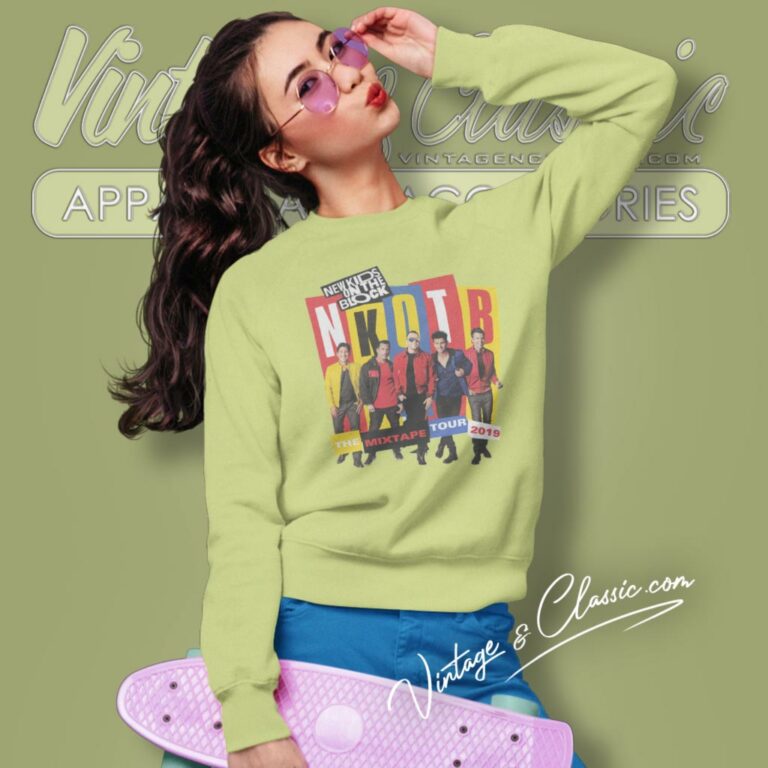 New Kids On The Block Mix Tape Tour Sweatshirt New Kids On The Block Mix Tape Tour Sweatshirt