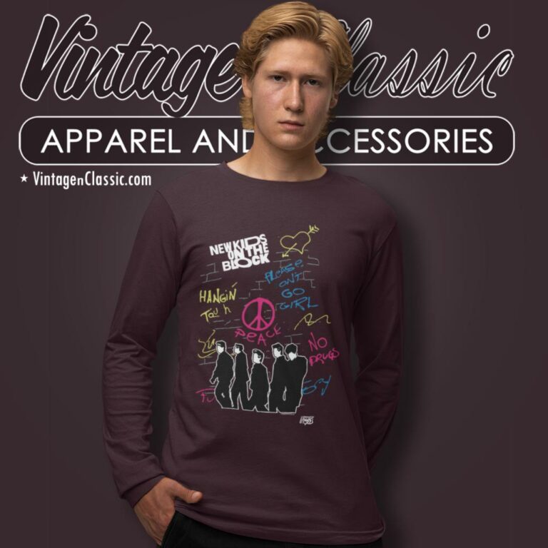 New Kids On The Block Poster Long Sleeve Tee New Kids On The Block Poster Long Sleeve Tee