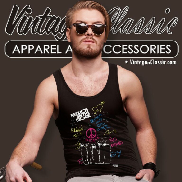 New Kids On The Block Poster Tank Top Racerback New Kids On The Block Poster Tank Top Racerback