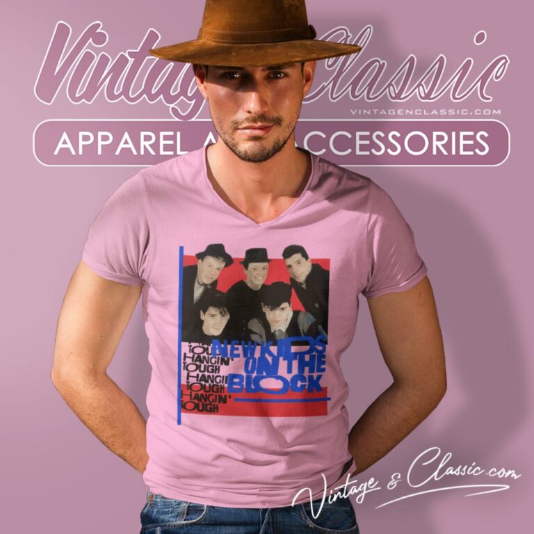 New Kids On The Block Shirt Hangin Tough 1989 V Neck TShirt New Kids On The Block Shirt Hangin Tough 1989 V Neck TShirt