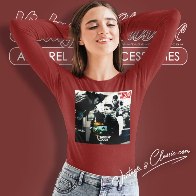 New Kids On The Block Shirt Hangin Tough Long Sleeve Tee New Kids On The Block Shirt Hangin Tough Long Sleeve Tee