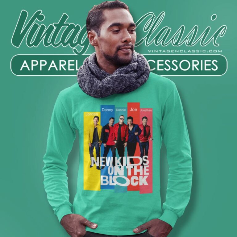 New Kids On The Block Shirt Mix Tape Tour Long Sleeve Tee New Kids On The Block Shirt Mix Tape Tour Long Sleeve Tee