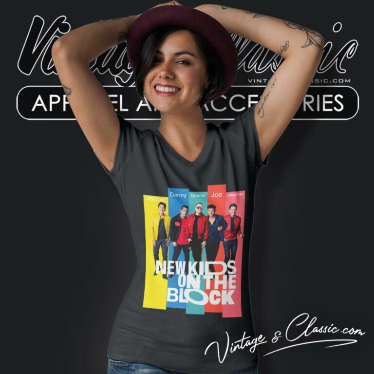 New Kids On The Block Shirt Mix Tape Tour V Neck TShirt New Kids On The Block Shirt Mix Tape Tour V Neck TShirt