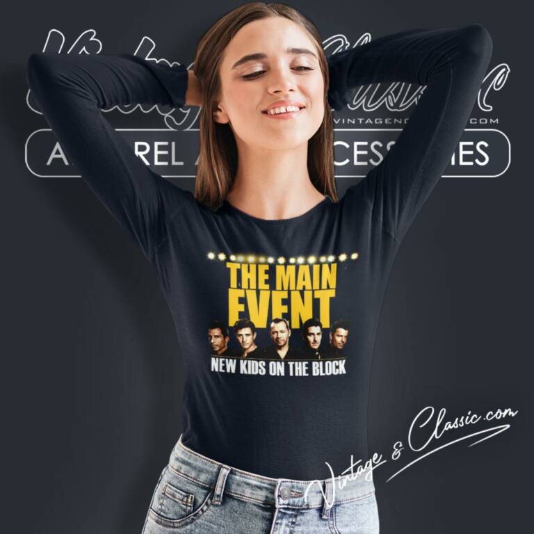 New Kids On The Block Shirt The Man Event Long Sleeve Tee New Kids On The Block Shirt The Man Event Long Sleeve Tee