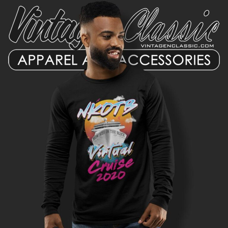 New Kids On The Block Shirt Virtual Cruise Long Sleeve Tee New Kids On The Block Shirt Virtual Cruise Long Sleeve Tee