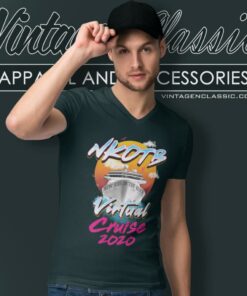 New Kids On The Block Shirt Virtual Cruise V Neck TShirt