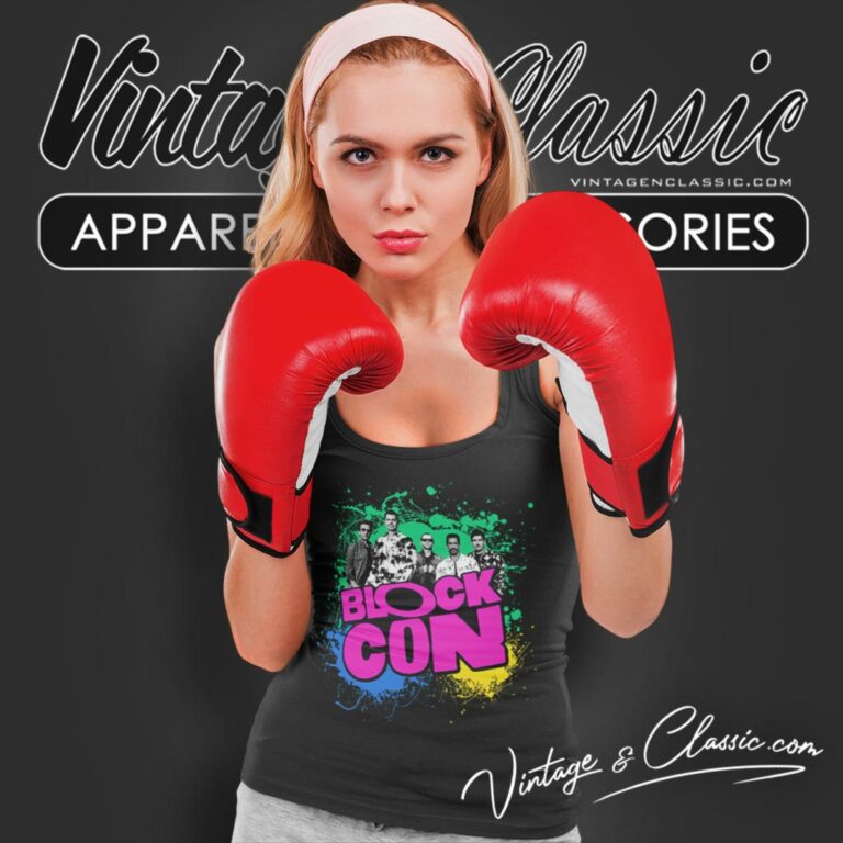 New Kids On The Block Splatter Tank Top Racerback New Kids On The Block Splatter Tank Top Racerback