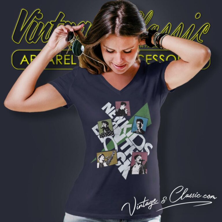 New Kids On The Block Tour V Neck TShirt New Kids On The Block Tour V Neck TShirt