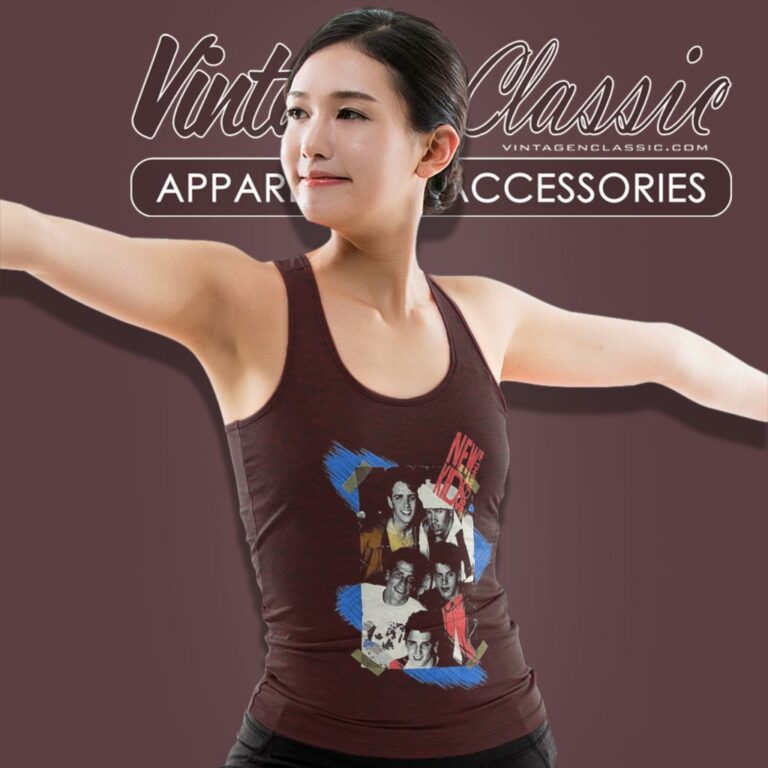 New Kids On The Block Vintage Tank Top Racerback New Kids On The Block Vintage Tank Top Racerback