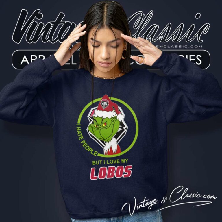 New Mexico Lobos Ncaa Christmas Grinch Shirt I Hate People But I Love My Lobos Sweatshirt New Mexico Lobos Ncaa Christmas Grinch Shirt I Hate People But I Love My Lobos Sweatshirt