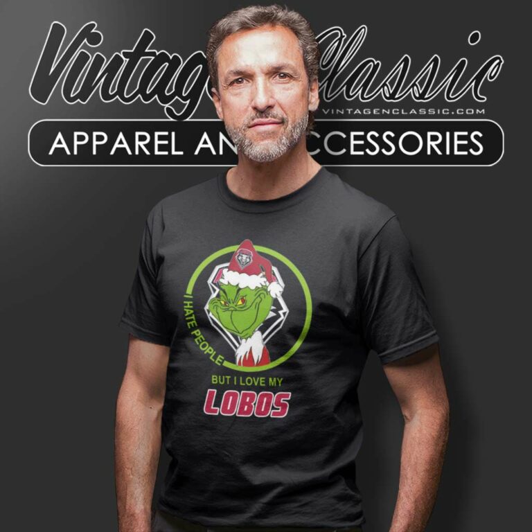 New Mexico Lobos Ncaa Christmas Grinch Shirt I Hate People But I Love My Lobos T Shirt New Mexico Lobos Ncaa Christmas Grinch Shirt I Hate People But I Love My Lobos T Shirt