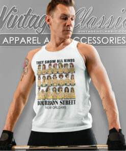 New Orleans Mardi Gras Shirt They Show All Kinds Bourbon Street Tank Top Racerback